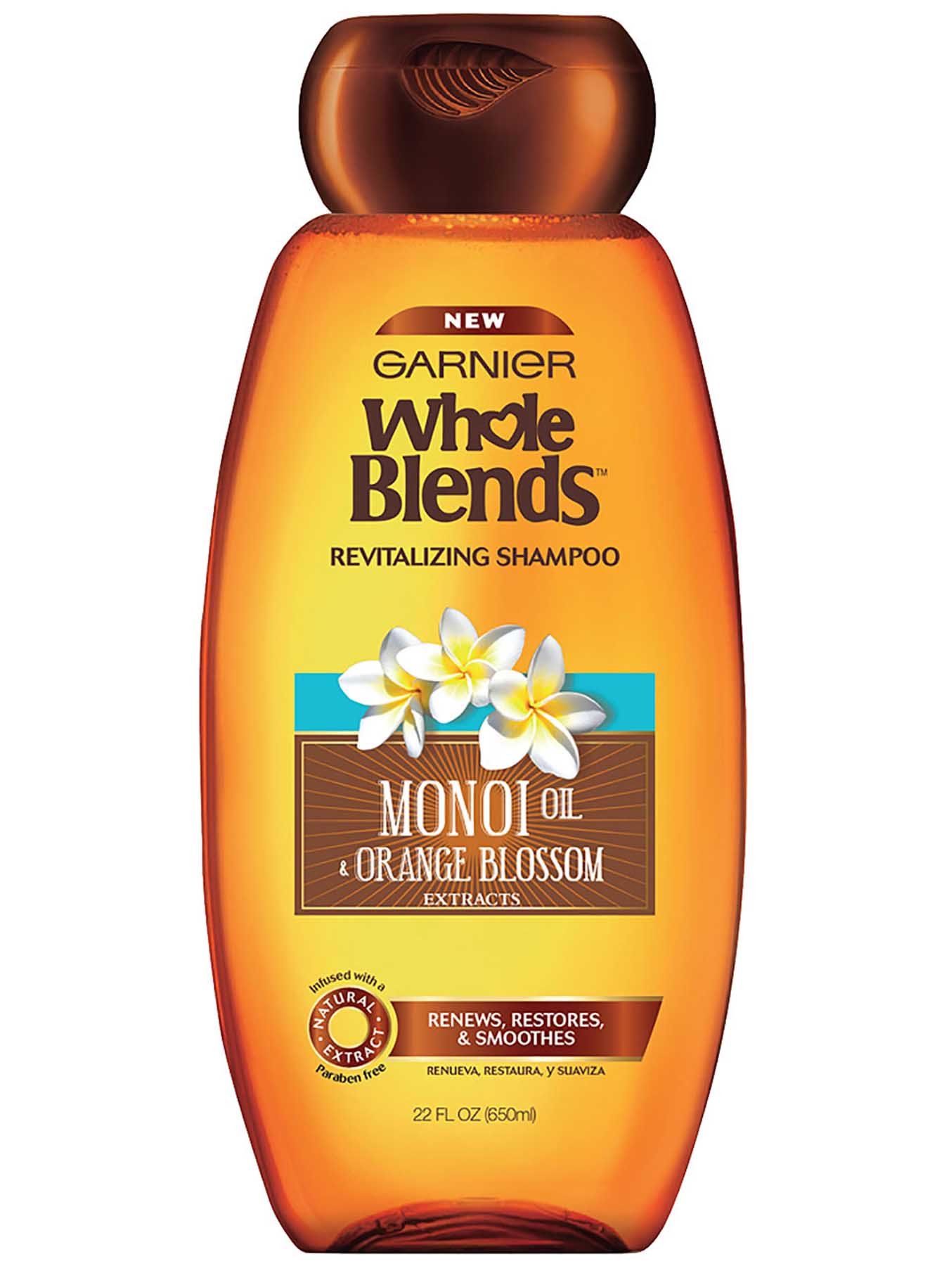 Front view of Revitalizing Shampoo with Monoi Oil and Orange Blossom Extracts.