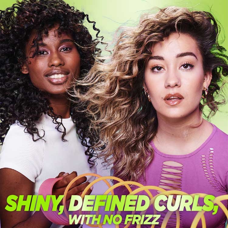 Shiny, defined curls with no frizz