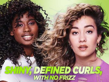 Shiny, defined curls with no frizz