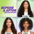 Before and after Garnier Fructis Creation Mousse for wavy, curly, coily hair.