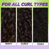 Swatches of brown wavy, curly and coily hair types.