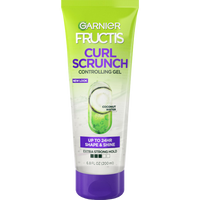 Garnier Fructis Curl Scrunch Controlling Gel with Coconut Water, front view.