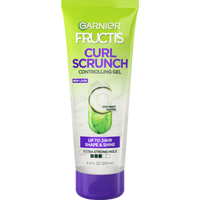 Garnier Fructis Curl Scrunch Controlling Gel with Coconut Water, front view.