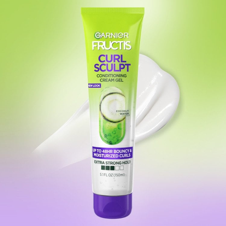 Garnier Fructis Curl Sculpt Conditioning Cream Gel, front view.