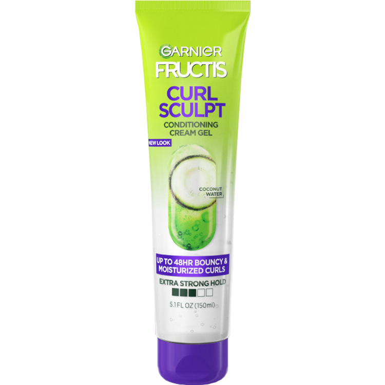 Garnier Fructis Curl Sculpt Conditioning Cream Gel, front view.