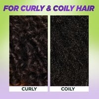 Swatches of brown curly and coily hair types.