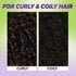 Swatches of brown curly and coily hair types.