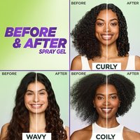 Before and after wavy, curly, coily hair with Spray Gel.