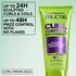 Garnier Fructis Curl Control Scrunching Gel packaging update: transitioning from the old Curl Scrunch Controlling Gel look to the new lime green tube design.