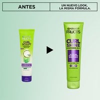 Garnier Fructis Curl Shine Conditioning Jelly packaging update: showing the transition from the old Curl Sculpt Conditioning Cream Gel design to the new look.