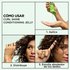How to use Garnier Fructis Curl Shine Conditioning Jelly in 3 steps: 1. Apply to palm, 2. Distribute through hair, 3. Twist curls around fingers for definition.