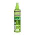 Back of Garnier Fructis Curl Shape Defining Spray Gel bottle showing directions, ingredients, and the 'No Sulfates, Phthalates, DMDM Hydantoin' formula for defined curls.