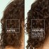 Before and after comparison: frizzy hair transformed into defined, shiny curls with frizz control using Garnier Fructis Curl Shape Defining Spray Gel.