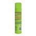 A back visual of the Garnier Sleek & Shine Hairspray bottle. This aerosol hairspray delivers ultra-strong hold with an invisible anti-frizz shield.