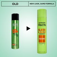 The Garnier Sleek & Shine Hairspray now comes in a new look, with the same formula you love for ultra-smooth, frizz-free hair all day.