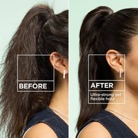 The Garnier Sleek & Shine Hairspray provides ultra-strong yet flexible hold.