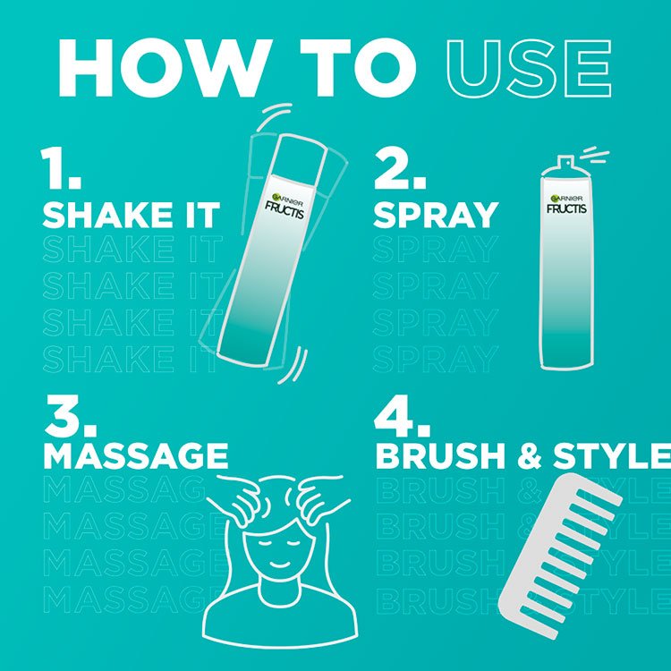 Garnier Fructis Style Invisible Dry Shampoo - How To Use - Beach Tonic