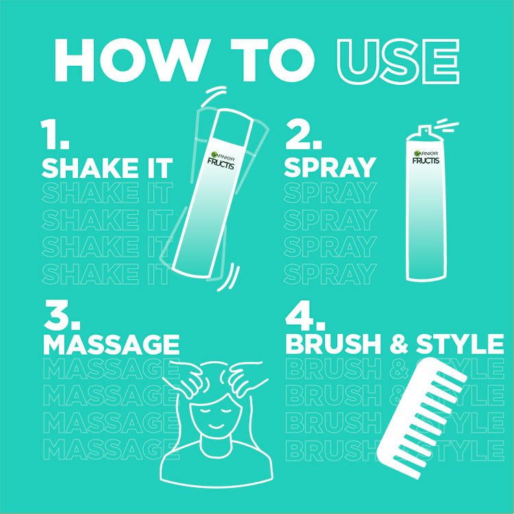Garnier Fructis Invisible Dry Shampoo Coco Colada How To Use