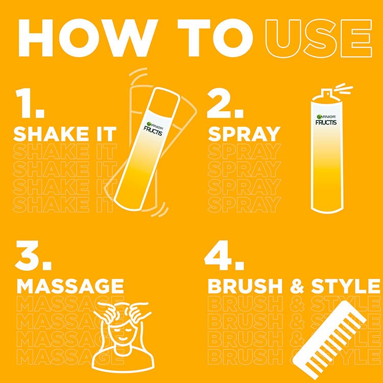 Garnier Fructis Style Invisible Dry Shampoo - Mango Punch - How to