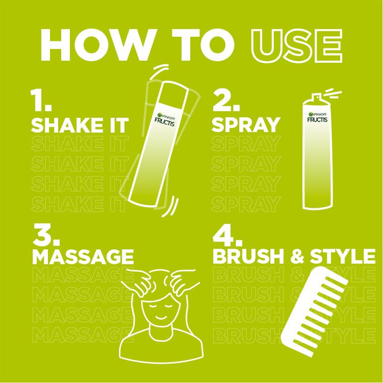 Garnier Fructis Invisible Dry Shampoo Yuzu Fizz How To Use