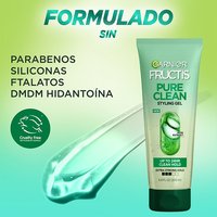 The Garnier Pure Clean Styling Gel is formulated without parabens, silicones, phthalates, and DMDM hydantoin