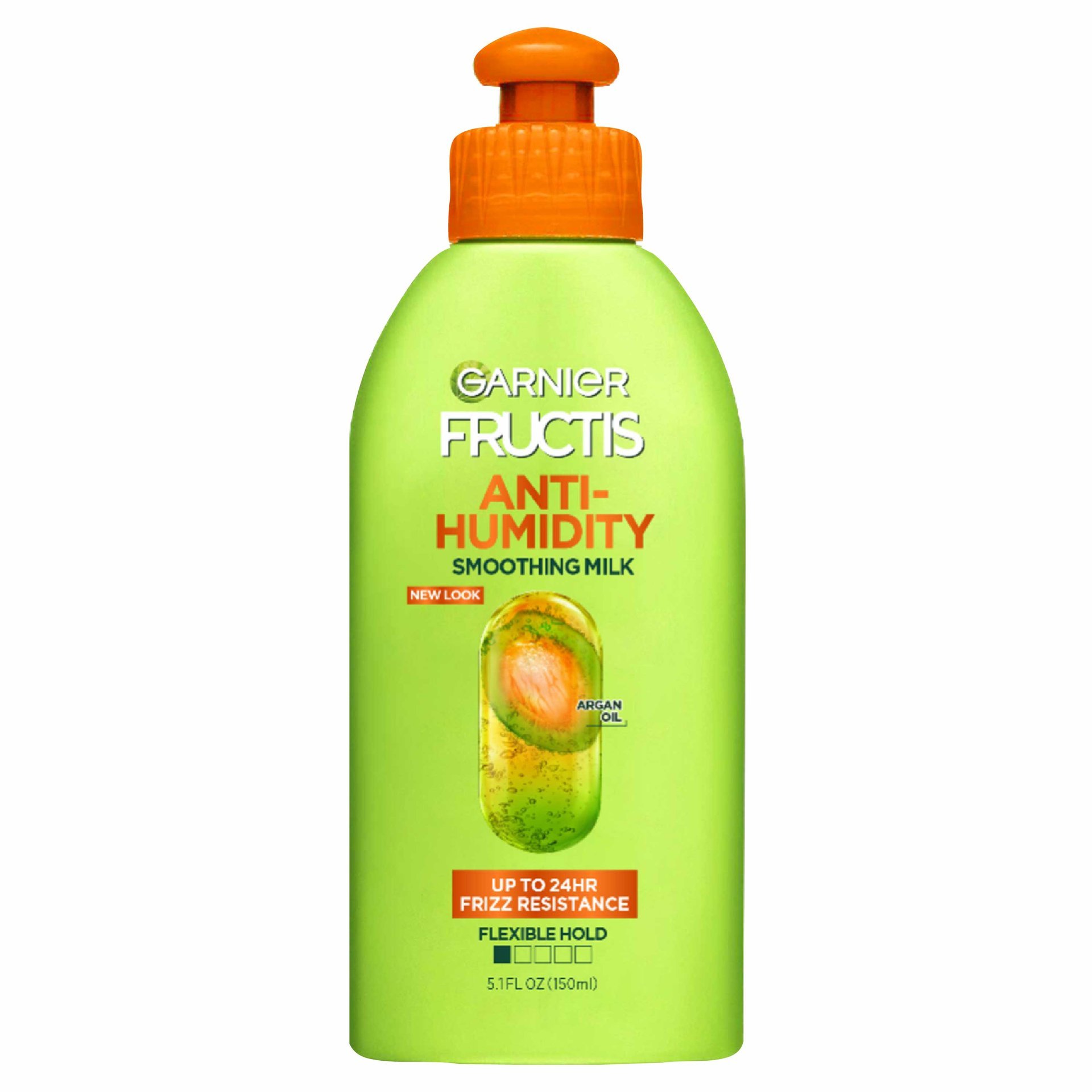 Garnier Fructis Sleek & Shine Anti-Frizz Serum for Frizzy, Dry Hair, Argan  Oil, 5.1 Fl Oz, 1 Count (Packaging May Vary)