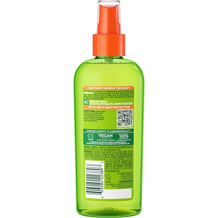 Fructis Flat Iron Perfector Straightening Mist back pack image