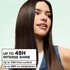 Garnier Fructis Sleek Gloss providing up to 48-hour intense shine, 72-hour frizz control, and no weighdown for smooth glossy hair.