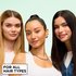 Garnier Fructis Sleek Gloss hair spray for all hair types — three women with different hair textures showing versatile frizz control and shine.