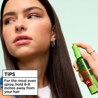 Tip for using Garnier Fructis Sleek Gloss: spray evenly holding bottle 6-8 inches away from hair for best frizz-control results.
