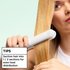 Achieve even heat distribution when using the Garnier Sleek & Smooth Flat Iron Perfector Straightening Mist if you section your hair into half sections.