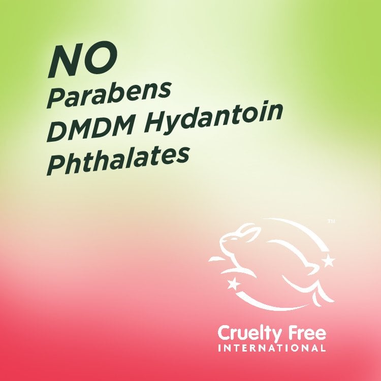 No parabens, DMDM hydantoin, phthalates