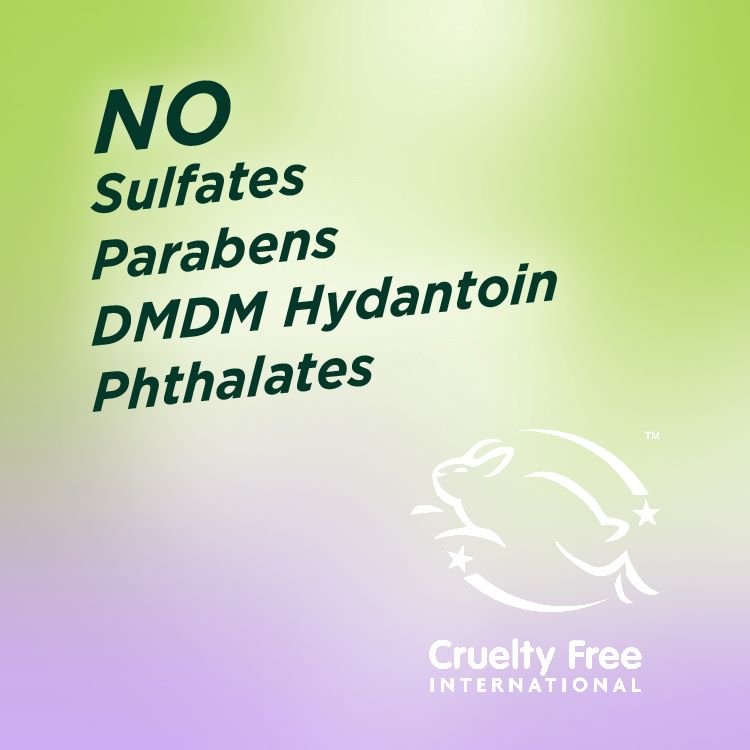 No silicones, parabens, phthalates, and DMDM hydantoin