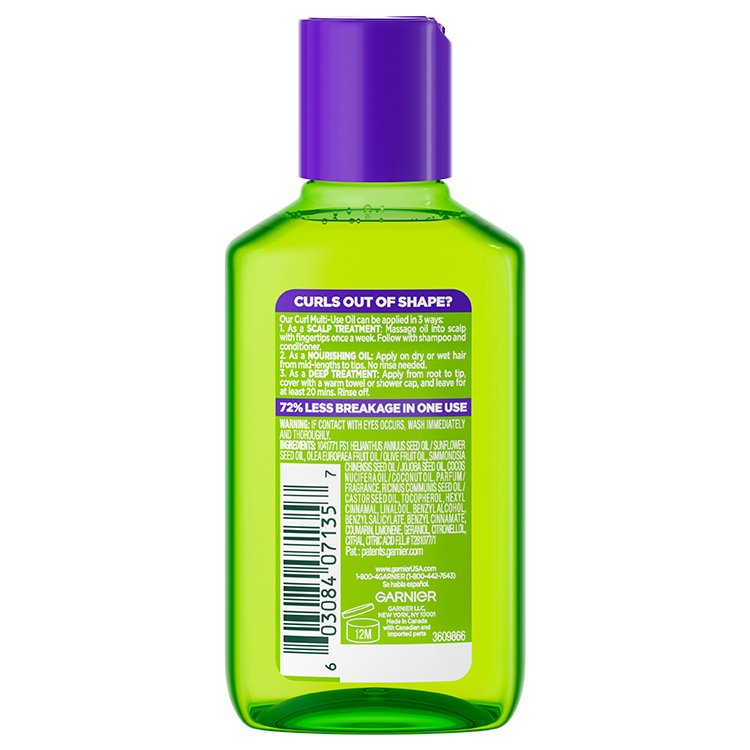 Fructis Curl Nourish Multi-Use Oil back view