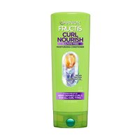 Garnier Fructis Curl Nourish Sulfate-Free Moisturizing Conditioner 12 fl oz bottle: a hydrating curly hair treatment with vegan protein and coconut oil providing up to 48HR defined curls for all hair types.