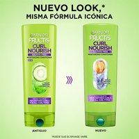 Garnier Fructis Curl Nourish conditioner packaging update: showing the transition from the old bottle design to the new look with the same iconic moisturizing formula.