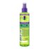 The back label of Garnier Fructis Curl Refresher lists vegan, sulfate-free formula details, usage directions, and a full ingredient list on the green spray bottle.