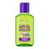 Front view of a lime-green multi-use curl oil bottle with a purple cap, labeled with coconut oil and vitamin E, promising 72% less breakage for all curl types.