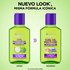Side-by-side comparison of old and new curl multi-use oil bottle designs, announcing an updated look with the same 72% breakage-reduction formula for all curl types.