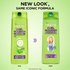 Garnier Fructis Curl Nourish packaging update: showing the transition from the old bottle design to the new look with the same iconic moisturizing sulfate-free formula.