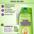 How to use Garnier Fructis Curl Nourish Shampoo: 3-step guide including massage, lather, and rinse, with a styling tip to follow with conditioner and air dry cream for best results.