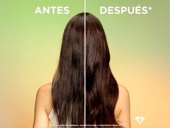 Before and after using the Grow Strong Thickening routine.