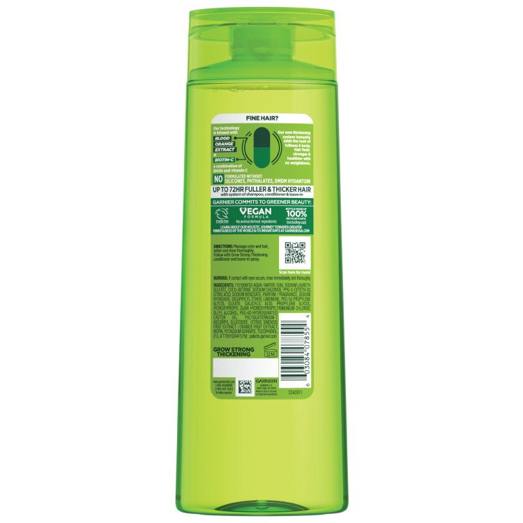 Fructis Grow Strong Thickening Shampoo Back Pack Shot