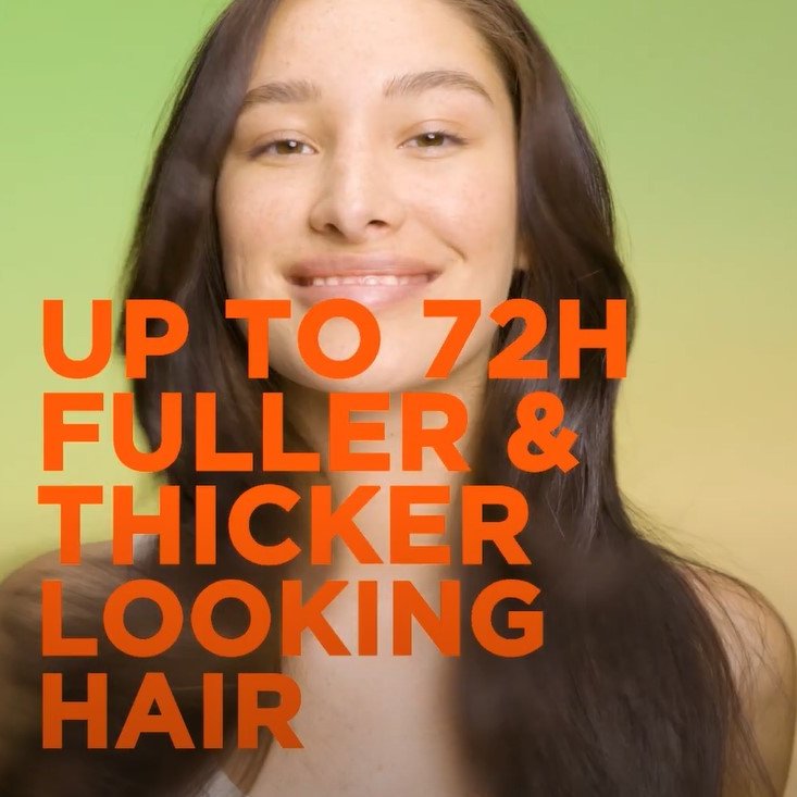 Up to 72h fuller & thicker looking hair