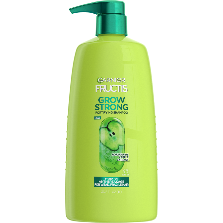 - with Grow Fructis hair Strong Strengthen Garnier Shampoo
