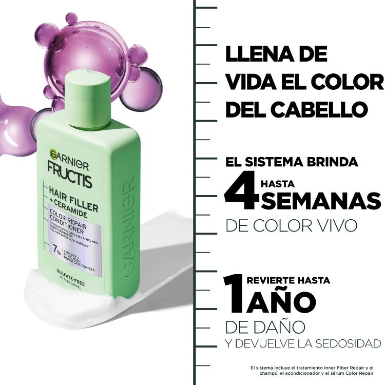 Hair Filler + Ceramide Color Repair Conditioner fills hair with color vibrancy