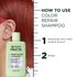 How to use color repair shampoo: massage and wet hair and scalp, then rinse