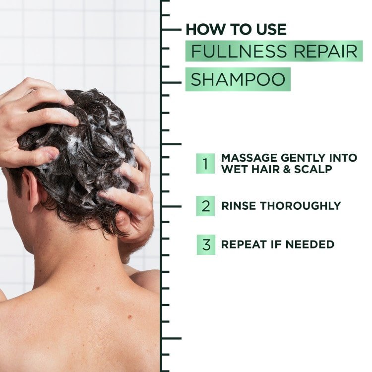 How to use Hair Filler + Polypeptides Fullness Repair Shampoo