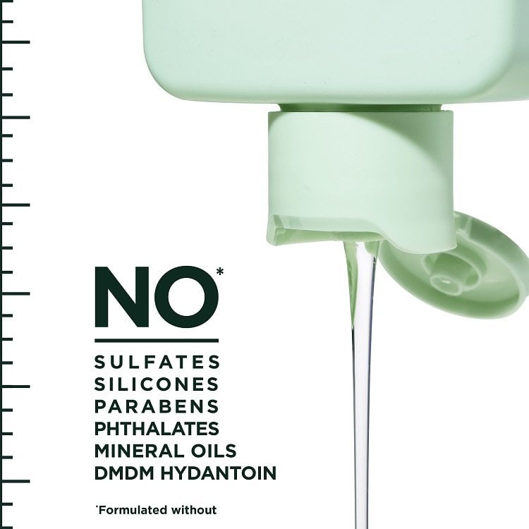 Formulated without sulfates, silicones, parabens, phthalates, mineral oils, or DMDM hydration