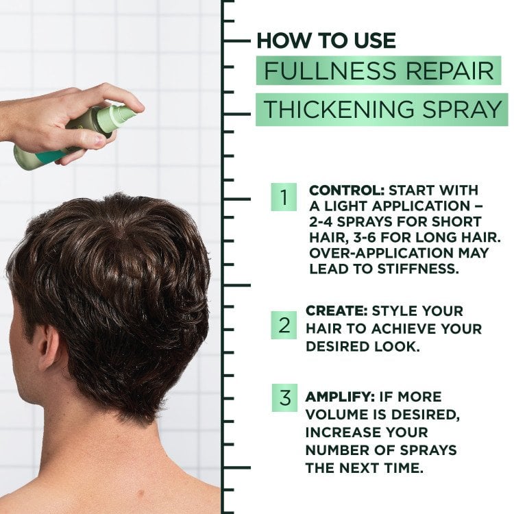 How to use Garnier Fructis Hair Filler + Polypeptides Thickening Spray